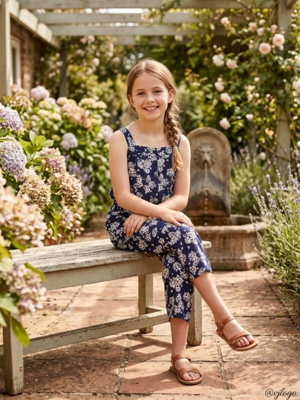 EPIC Threads Big Girls 2-Pc. Floral-Print Tank Top & Pants Set Size Large